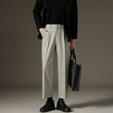 毛呢西裤男士秋季高级感直筒修身垂感韩版商务休闲长裤MN682-P48，男装西裤，星座610（原A335）