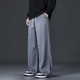 春季潮牌休闲裤青少年系绳设计直筒裤宽松大码阔腿裤Q29151-特P32，男装休闲裤，星座610（原A335）