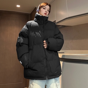 棉服男款冬天新款情侣纯色羊羔绒保暖防寒立领棉衣外套M111-P70图片