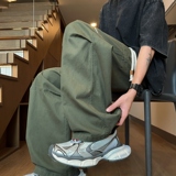 工装裤男春夏宽松直筒抽绳复古机能伞兵冲锋休闲裤K2715-P50，男装休闲裤，星座610（原A335）
