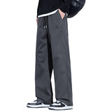 莱赛尔抗皱男士休闲裤秋季新款潮流松紧腰直筒裤子K3508-特P45，男装休闲裤，星座610（原A335）