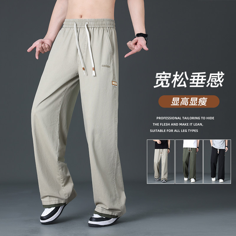 春夏季美式潮牌工装裤男百搭显瘦直筒裤纯棉休闲裤K2712-P50图片