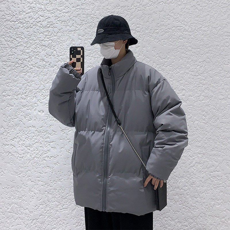 港风棉衣男时尚潮流大棉袄2022年冬季加肥加大学生外套MY03图片