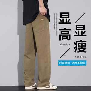 潮牌牛仔裤男春夏季新款百搭宽松大码直筒裤复古休闲裤K8201-P45图片