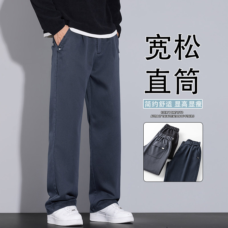 2025新款秋天裤子男款休闲裤高级感长裤百搭轻奢直筒裤K6661-P50图片