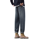 牛仔裤男士宽松美式春季潮牌2026新款复古水洗休闲裤K6628-P52，男装牛仔裤，星座610（原A335）