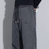 莱赛尔抗皱男士休闲裤秋季新款潮流松紧腰直筒裤子K3508-特P45，男装休闲裤，星座610（原A335）