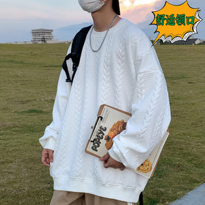 圆领卫衣秋季ins宽松高街无帽外套休闲时尚潮牌港风衣服WY350图片
