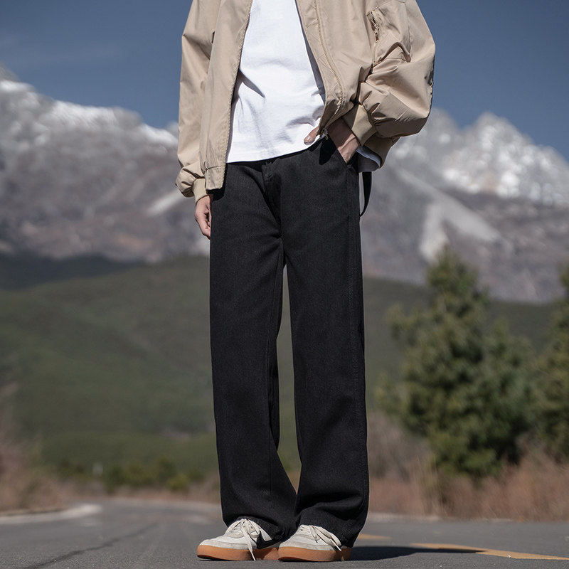 秋冬牛仔裤男士韩版百搭ins青少年宽松直筒阔腿裤子TS112-P45，男装牛仔裤，星座610（原A335）