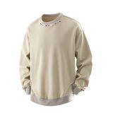 高街刺绣卫衣男秋季重磅美式复古无帽cleanfit卫衣Q5572-P40，男装卫衣，星座610（原A335）