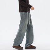 春季新款复古牛仔裤男士宽松直筒青少年休闲阔腿长裤子TS613-P45，男装牛仔裤，星座610（原A335）