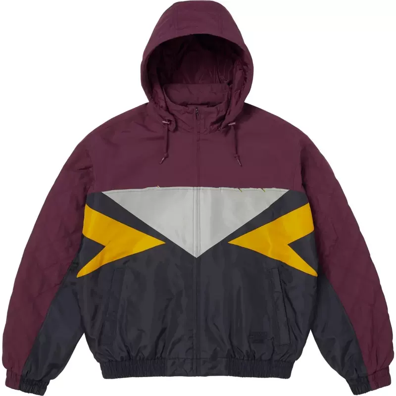 MM6 联名款 SS26 WEEK4 Split Stadium Jacket 防水可拆卸风帽运动 夹克外套 男女同款