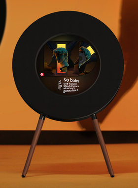 Windun R1 MORRORART唱片歌词蓝牙音箱黑胶悬浮字幕音响重低音炮