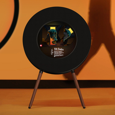 Windun R1 MORRORART唱片歌词蓝牙音箱黑胶悬浮字幕音响重低音炮