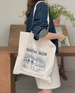 小众 法国巴黎书店周边Smith&Son 薄款 帆布棉布包袋 字母 Paris