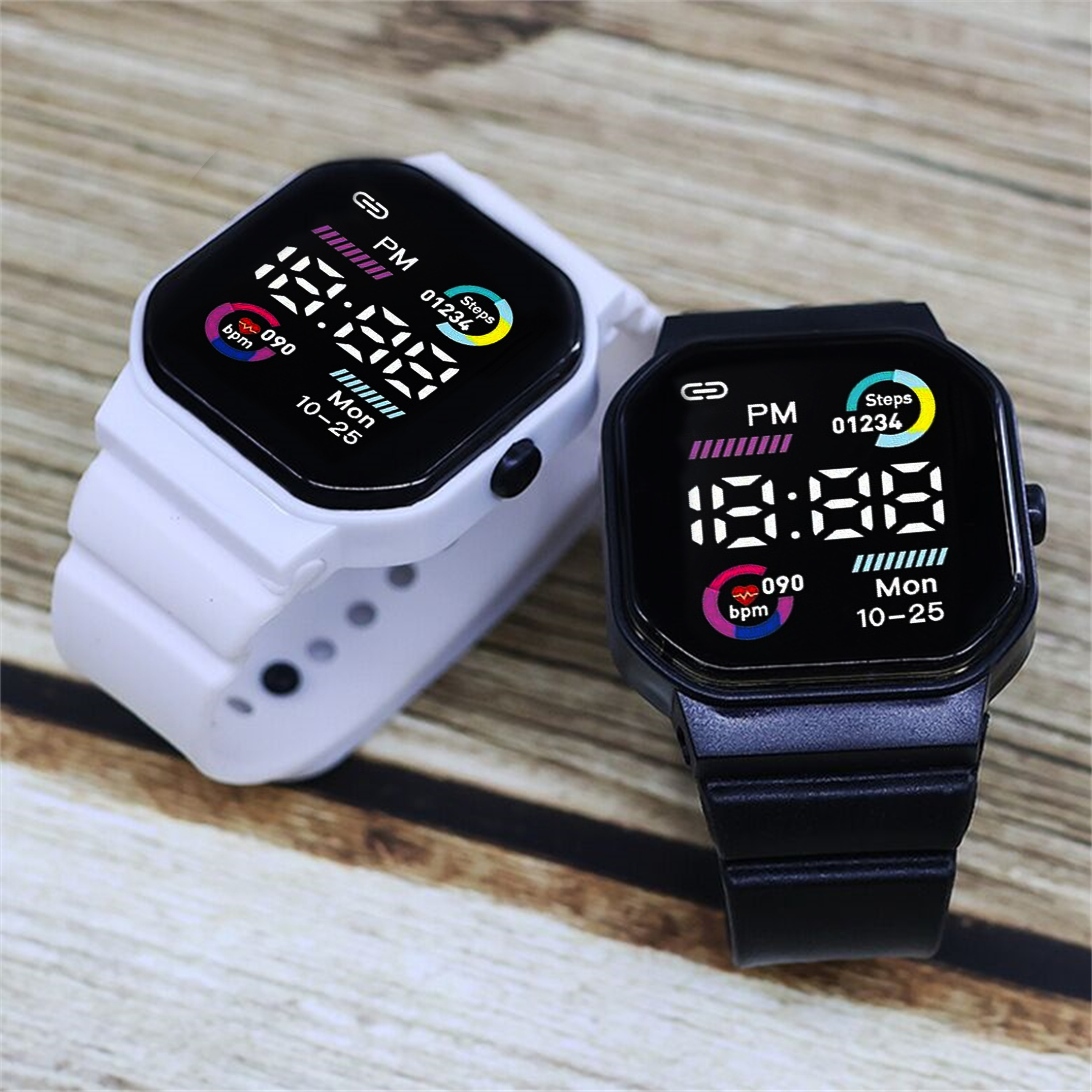 高颜值非智能跑步夜光小方块电子表 外贸新款运动电子手表