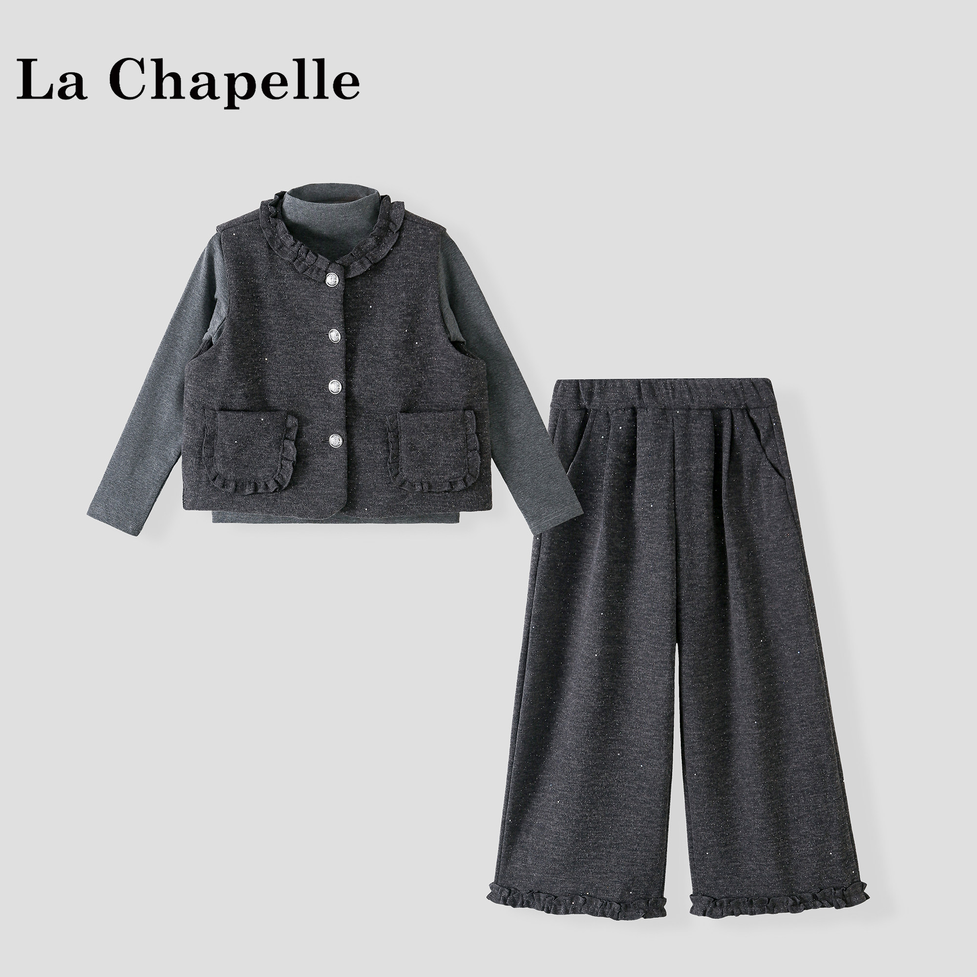 拉夏贝尔童装儿童韩系衣服秋套装