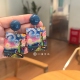 原创手作小众印花小王子亚克力复古耳饰撞色耳夹