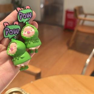 沐琪手作小众趣味卡通可爱立体小猪耳钉小众甜美夸张耳夹