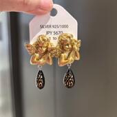 沐琪原创手作复古巴洛克天使耳环无洞耳夹