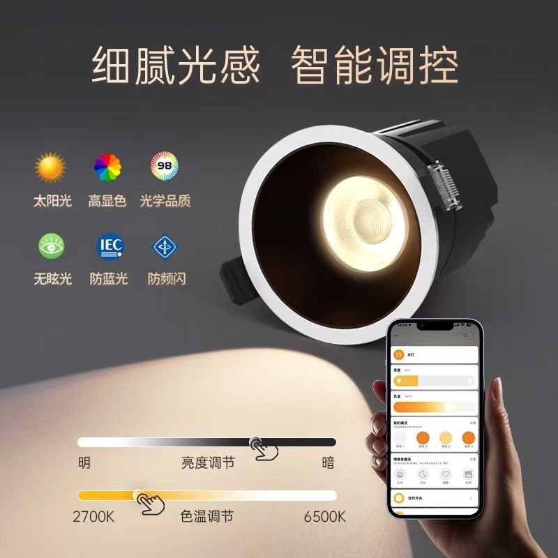 嵌入式射灯全光谱家用客厅天花灯