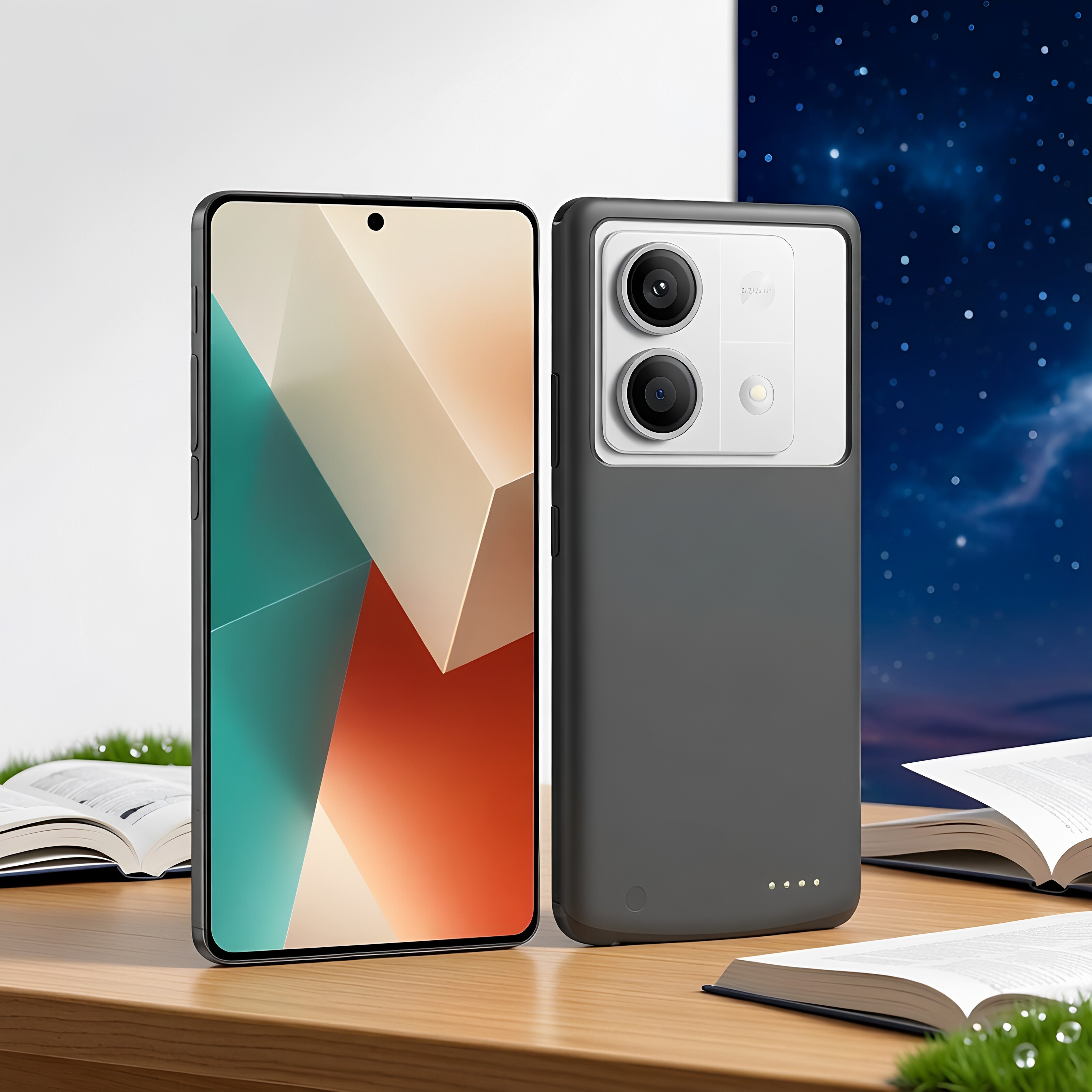 适用红米note13pro+背夹式电池充电宝电源Note13无线快充电宝电源