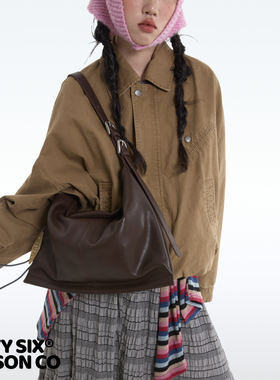 DirtySix 原创 托托里尼 软软牛皮 单肩斜挎饺子包