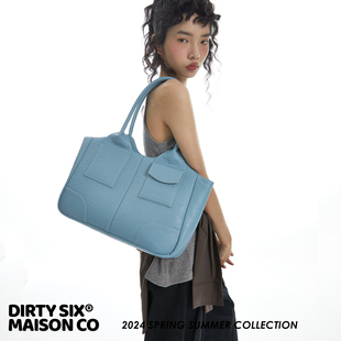 DirtySix 尤里大托特 复古纹牛皮 大容量公文包 原创
