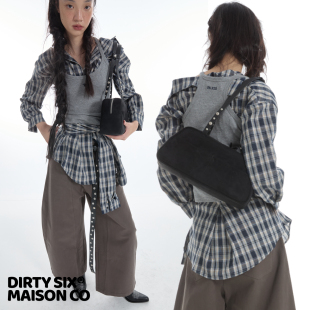 2025AW 机车铆钉 原创 绒面绣线 保龄球包 塞班小马包 DirtySix