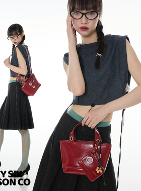 DirtySix 2025SS Hippo Bag 含卡套牛皮亮面手提单肩斜挎菜篮子包