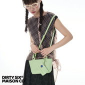 DirtySix 含卡套牛皮亮面手提单肩斜挎菜篮子包 Bag 2025SS Hippo