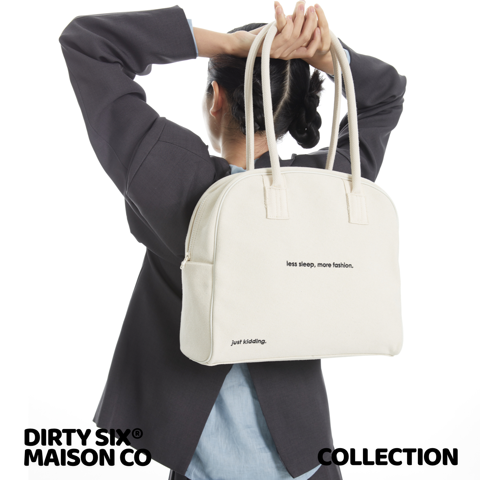 DIRTYSIX原创绣字保龄球包帆布包