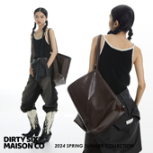 DirtySix 软软oversize慵懒风斜挎包 牛皮 原创 吉尔大兜