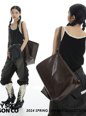 DirtySix /原创 吉尔大兜 牛皮 软软oversize慵懒风斜挎包