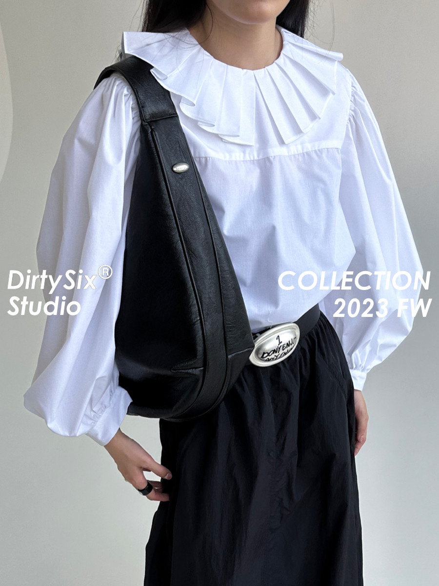 thumbnail for DirtySix / Original Saiba Dumpling Bag 3 Colors Large Capacity Pleated Design Shoulder Bag