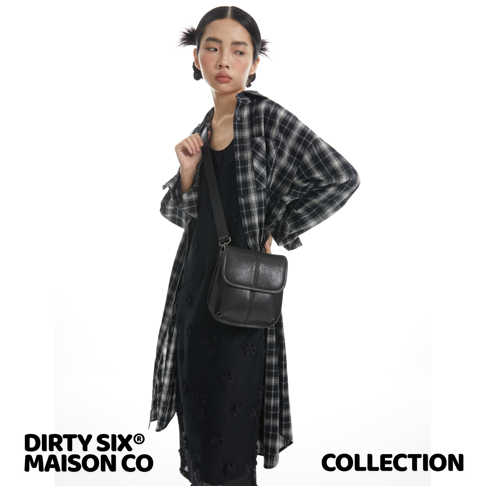 DIRTYSIX原创牛皮复古风琴马鞍包