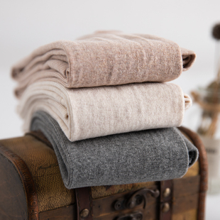 薄款 棉针织打底袜奶咖灰色条纹打底裤 压力裤 春秋日系燕麦色打底裤