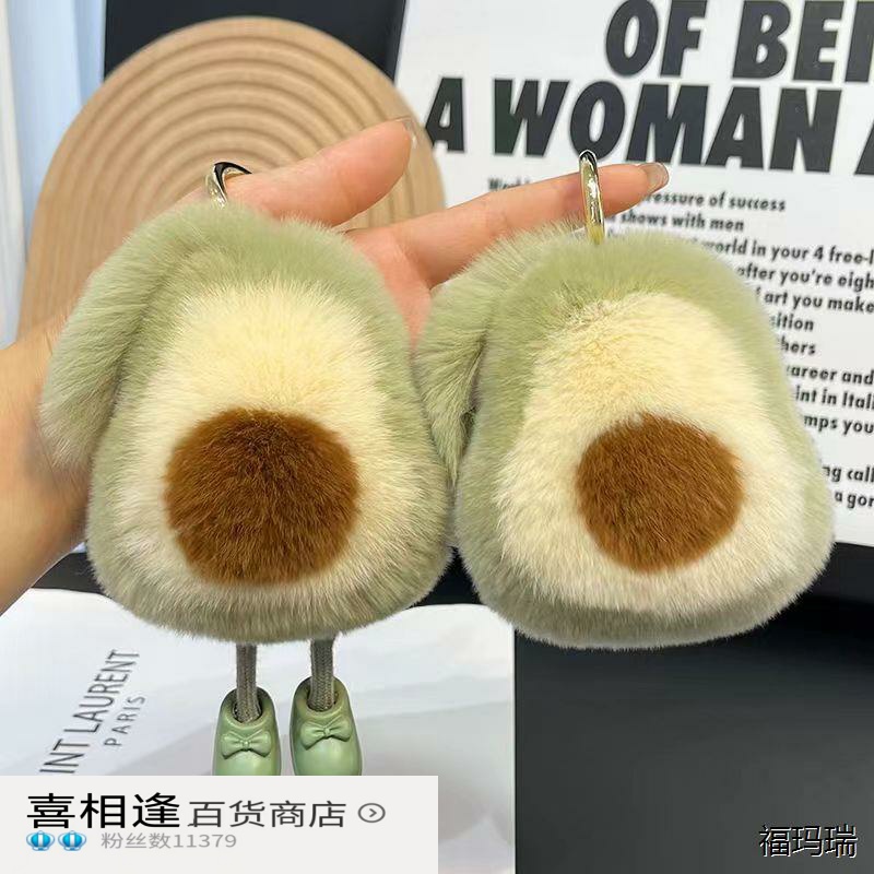 仿水貂獭兔毛牛油果汽车