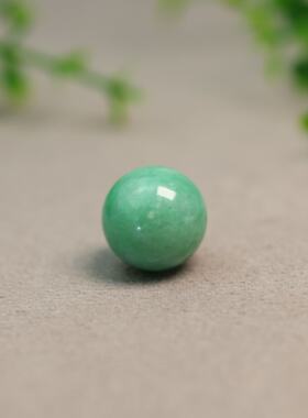 #M362满绿缅甸天然A货翡翠珠子17MM大圆珠佛珠顶珠单颗
