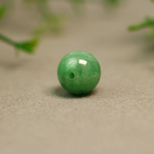 天然A货翡翠素面圆珠子