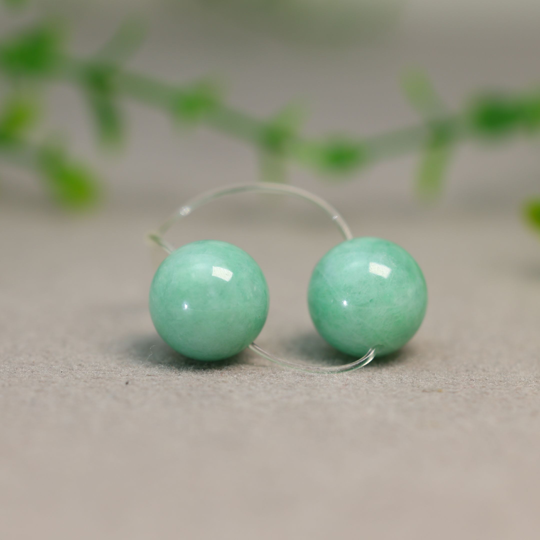 缅甸天然A货翡翠素面珠子