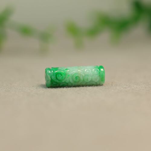 天然A货翡翠雕花钱币路路通