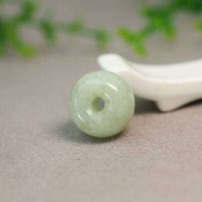 冰种缅甸天然A货翡翠平安扣吊坠