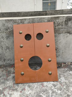 影视戏曲舞台京剧黄梅戏古犯人刑具虎头枷锁鱼木枷手脚镣木制道具