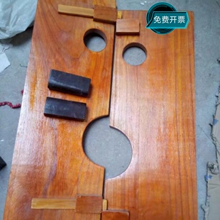 影视戏曲舞台京剧黄梅戏古犯人刑具虎头枷锁鱼木枷手脚镣木制道具