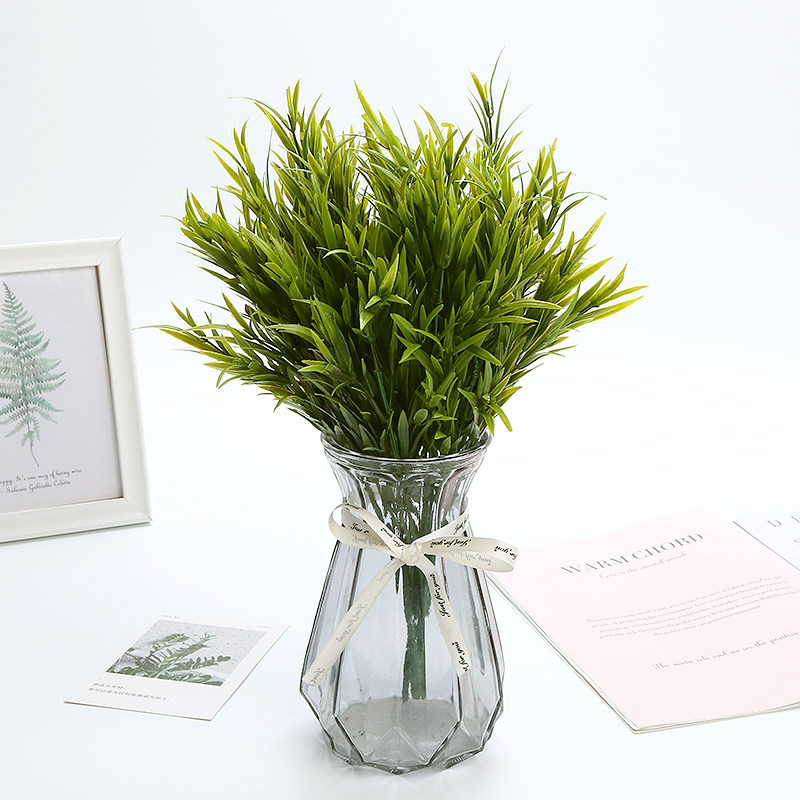 仿真绿植假植物塑料插花配草餐厅绿化隔断装饰单支柳枝柳叶