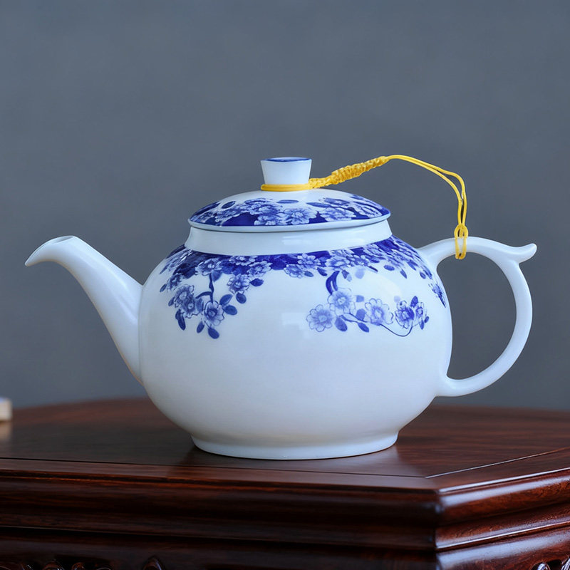 大容量陶瓷茶壶蝶恋花泡茶壶