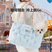 蓝色加厚宠物猫包秋冬出行包轻便大空间防风小型犬猫咪外出宠物包