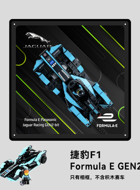 亚克力相框可挂墙适用于76898捷豹F1 FormulaE GEN2赛车展示盒