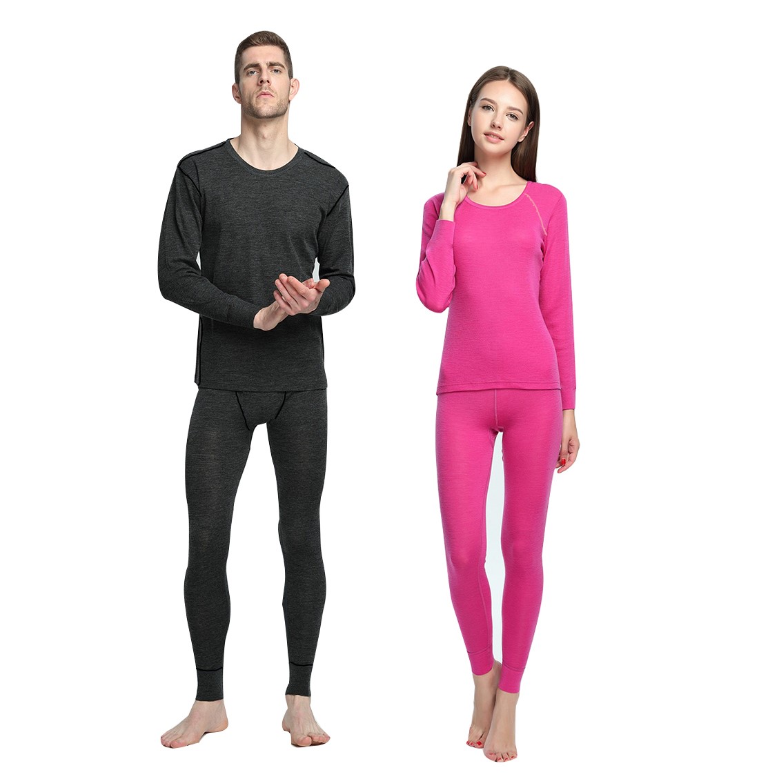 美利奴速干运动风羊毛内衣裤套装